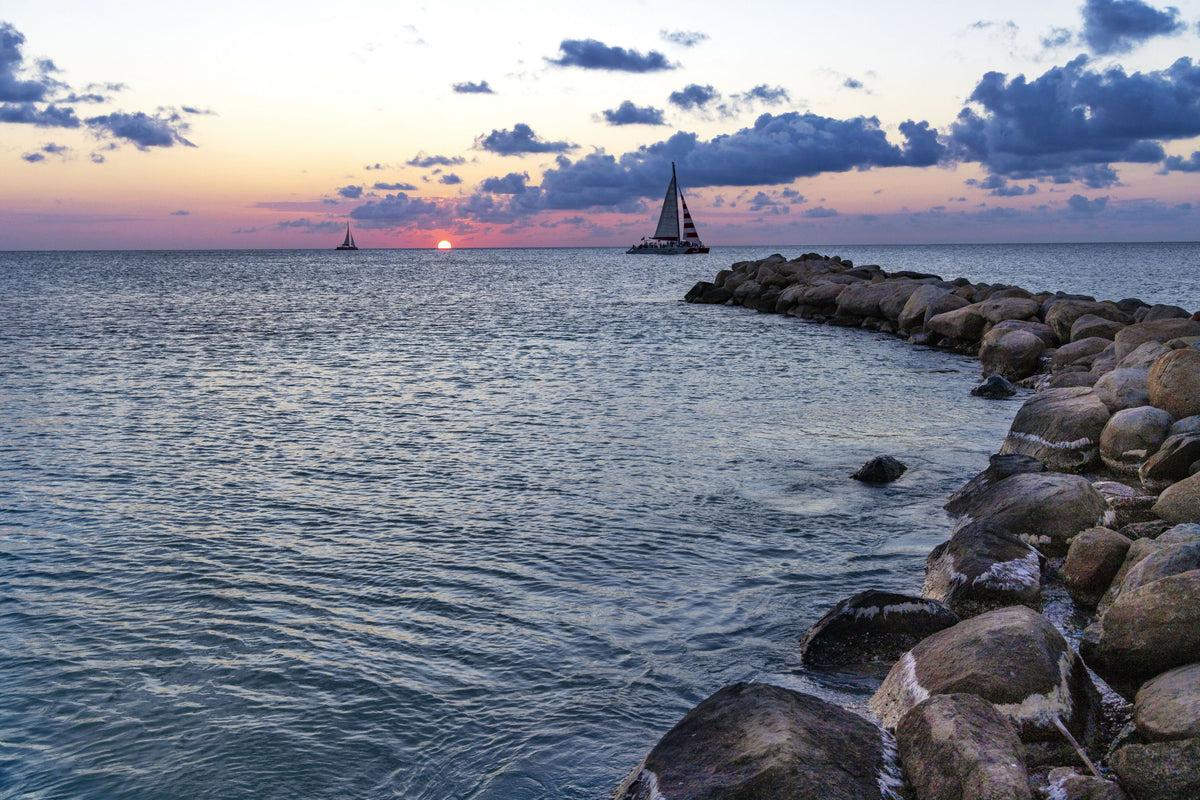 Aruba, Juanita Beach, Sunset Scene – A Scenic View