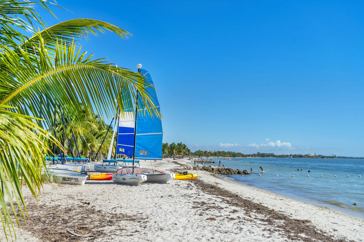 Florida, South Florida, Key Biscayne, Beach Along the Rickenbacker Causeway