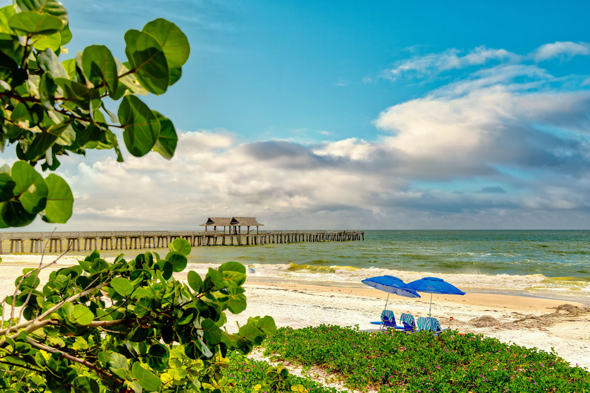 Florida, Naples, Beach and Pier