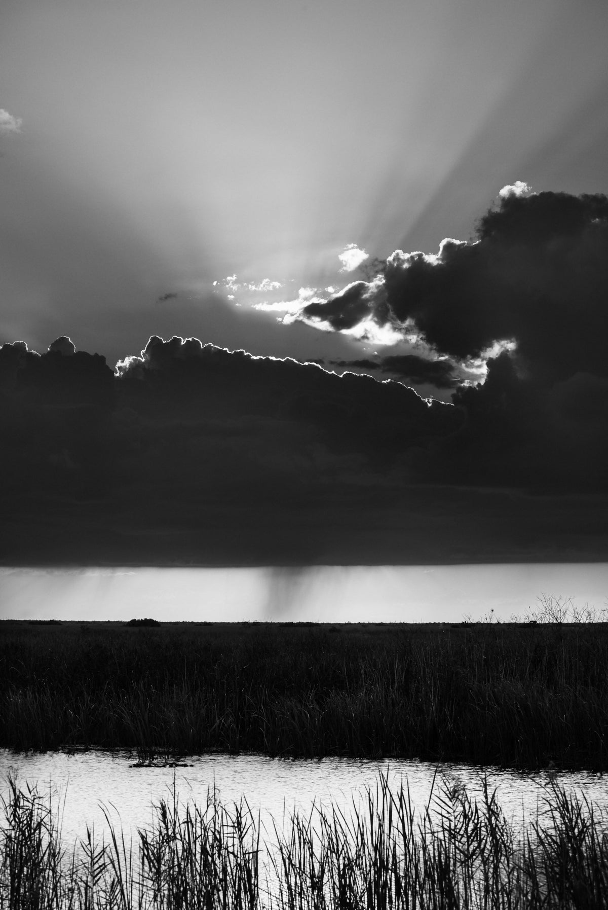 Sunset over the Everglades at the Arthur R. Marshall Loxahatchee Wildlife Refuge in Boynton Beach, Florida – A Serene View