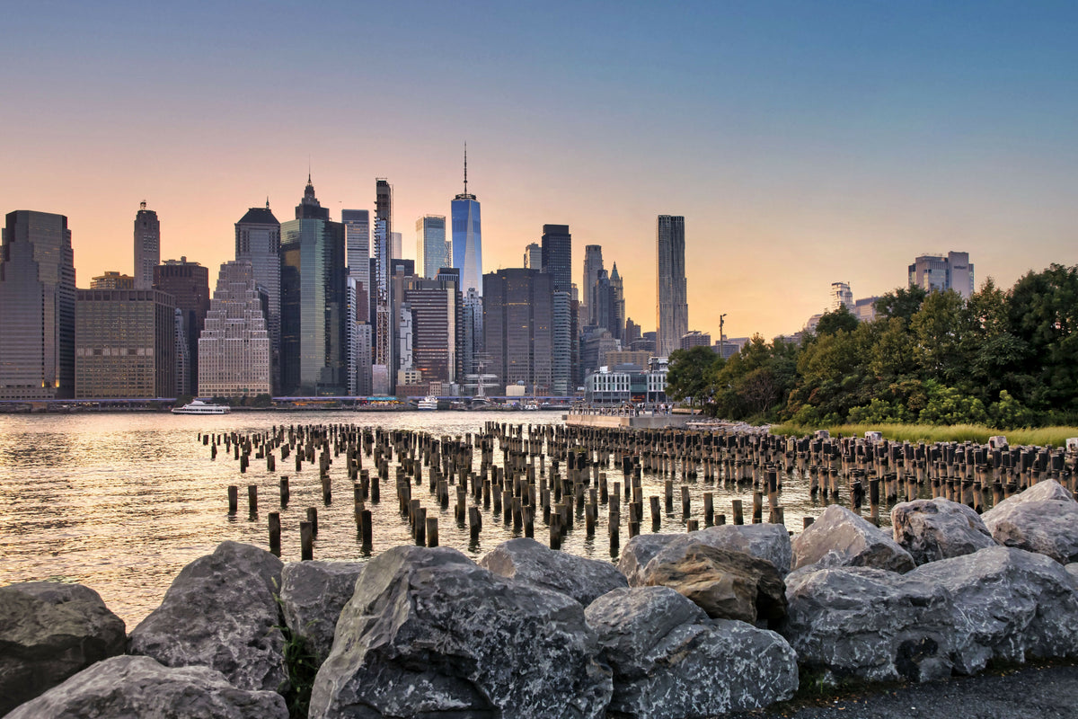 New York City, Brooklyn, Old Pier One, Views of Lower Manhattan