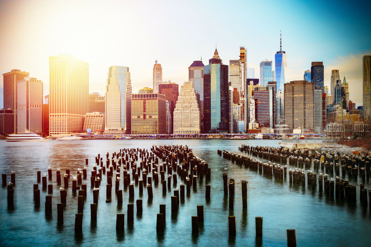 New York City, Downtown Manhattan Seen from Brooklyn