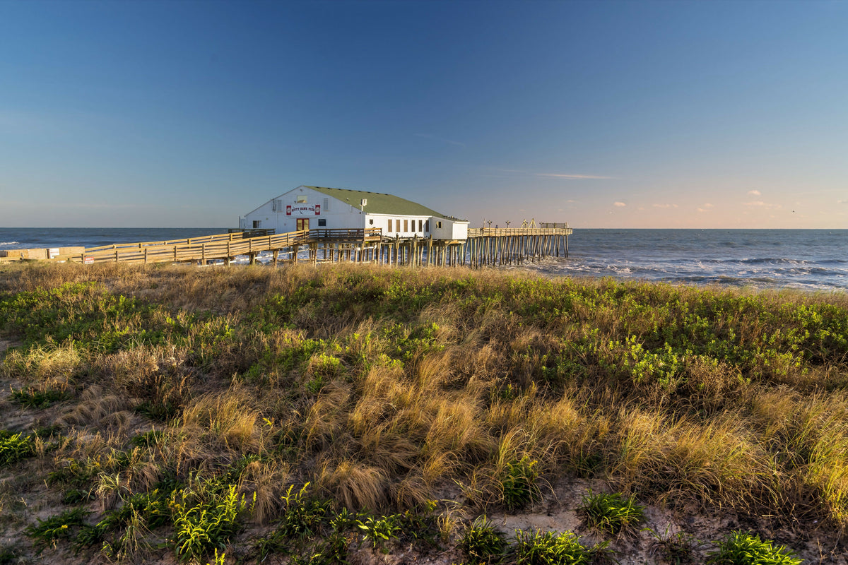 North Carolina, Outer Banks, Kitty Hawk Pier, Beach Scene
